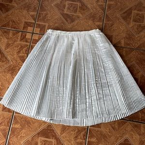 Talbots petite silver skirt